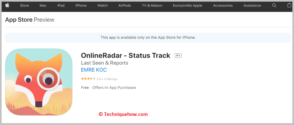 OnlineRadar - Status Track