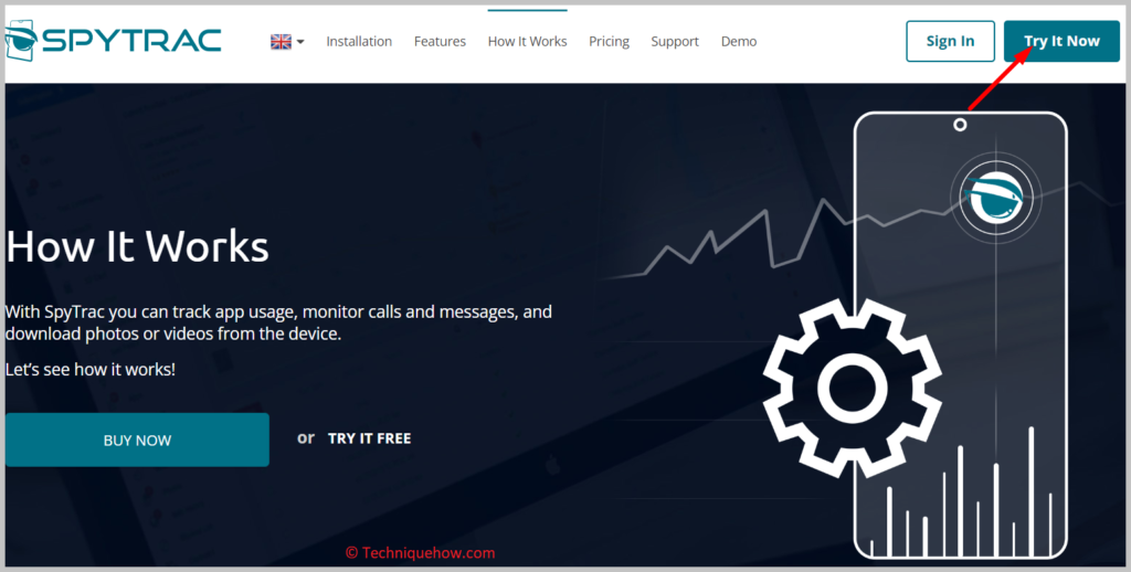 Open the SpyTrac website