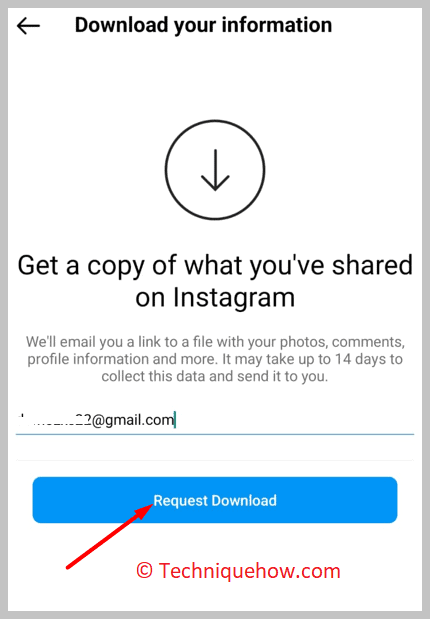 Tap the Request download