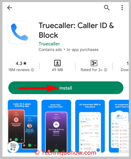 TrueCaller app on your device
