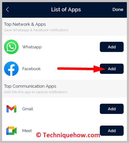 You need to click on Add