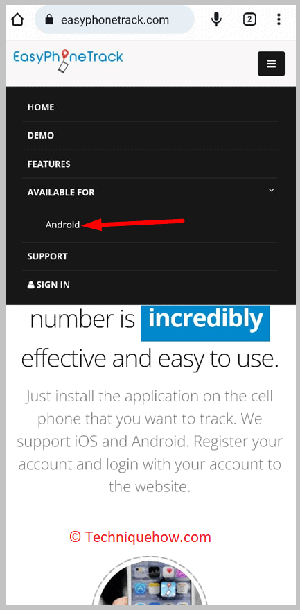 apk file on the targeted device