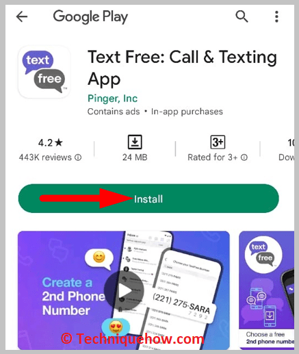 application of TextFree
