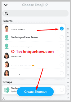 click on Create Shortcut