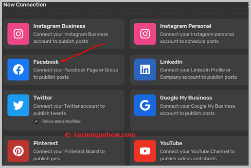 click on Facebook