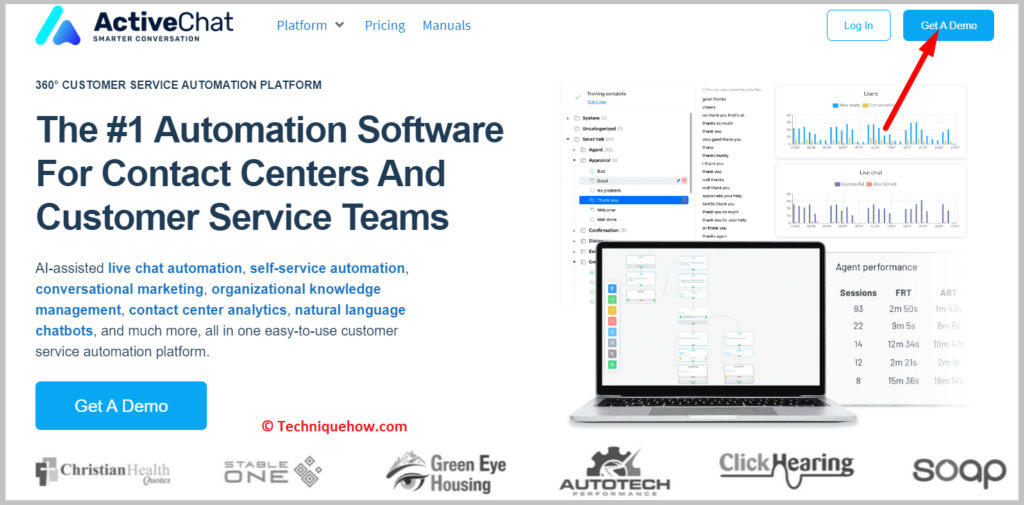 click on Get A Demo
