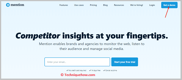 click on Get a demo