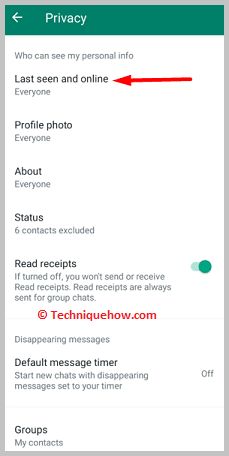 click on Last seen and Online status