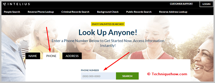 click on PHONE