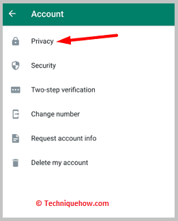 click on Privacy