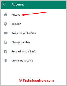 click on Privacy