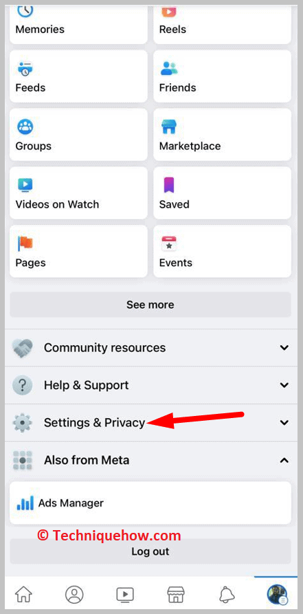  click on Settings & privacy