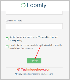 click on Sign Up