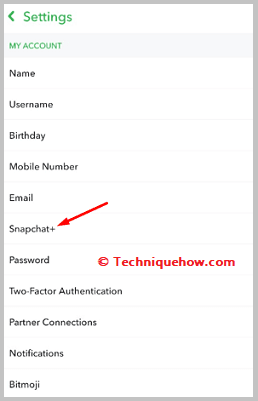 click on Snapchat+
