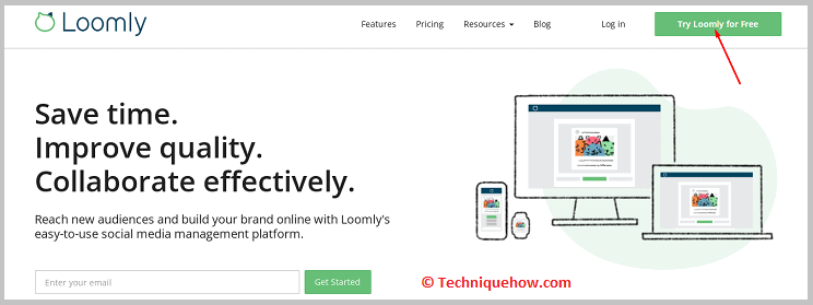 click on Try Loomy for Free