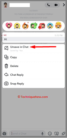 click on Unsave