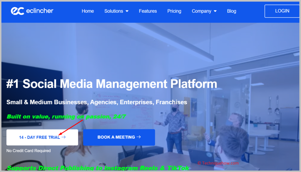 click on the 14-day Free Trial