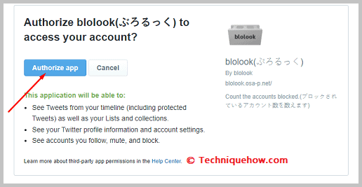 click on the Authorise app button