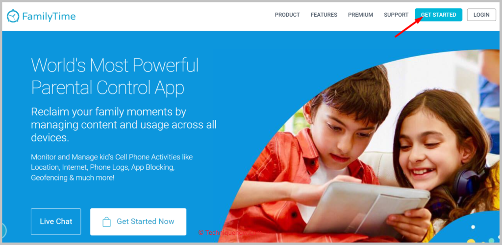 click on the Get Started Now