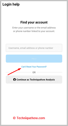 click on the Get help logging in. option