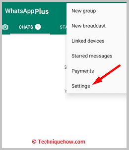 click on the Settings option