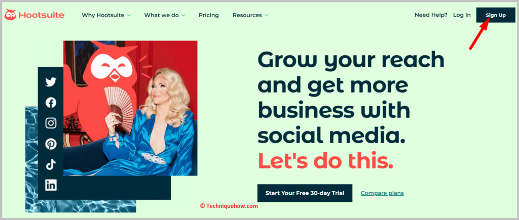 click on the Sign Up
