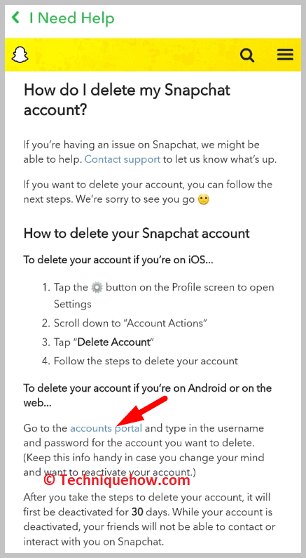 click on the accounts portal