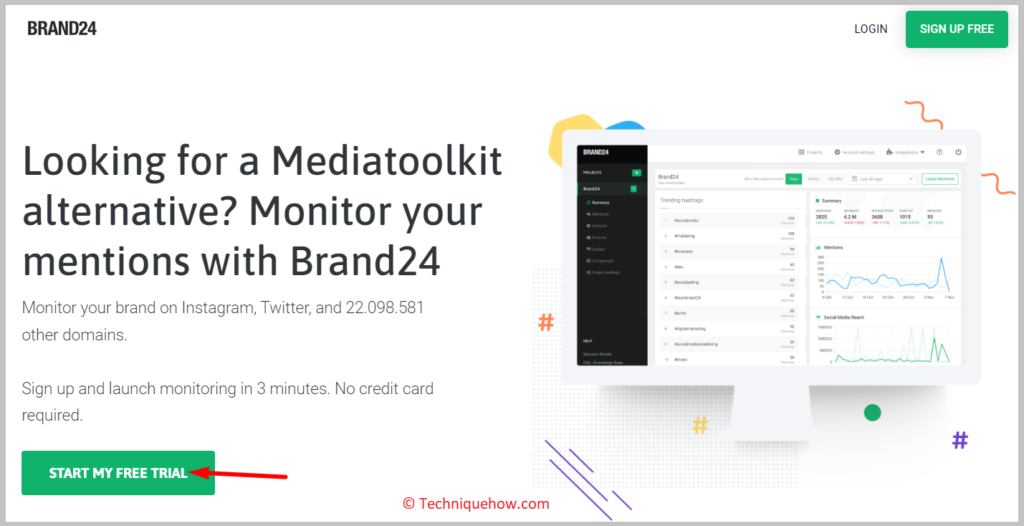 click the Start My Free Trial option