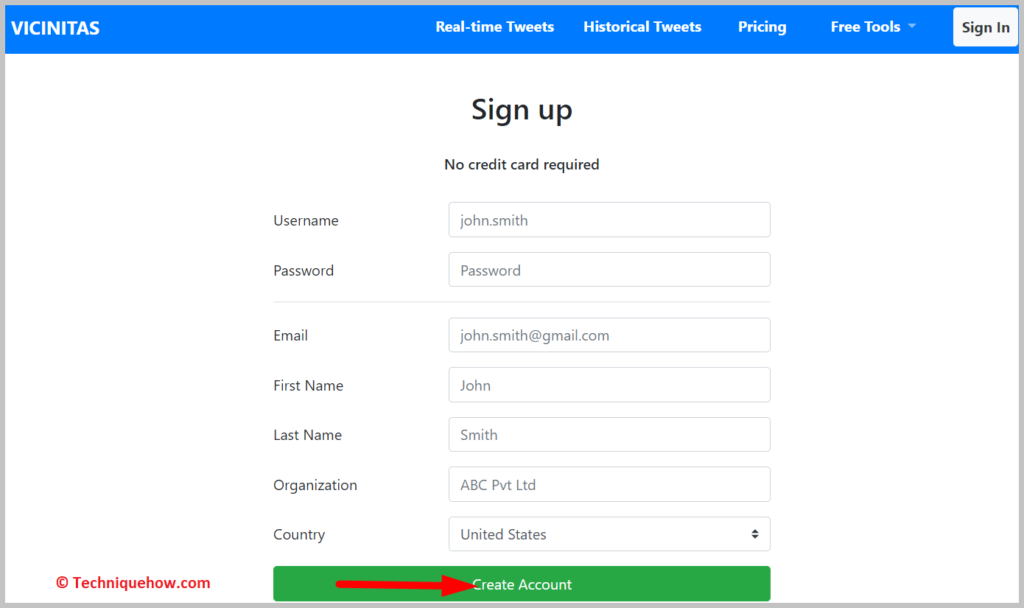 creating account