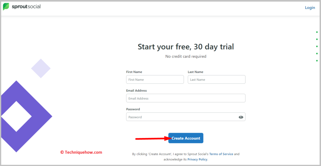 creating your free account
