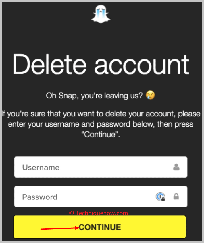 delete your Snapchat account
