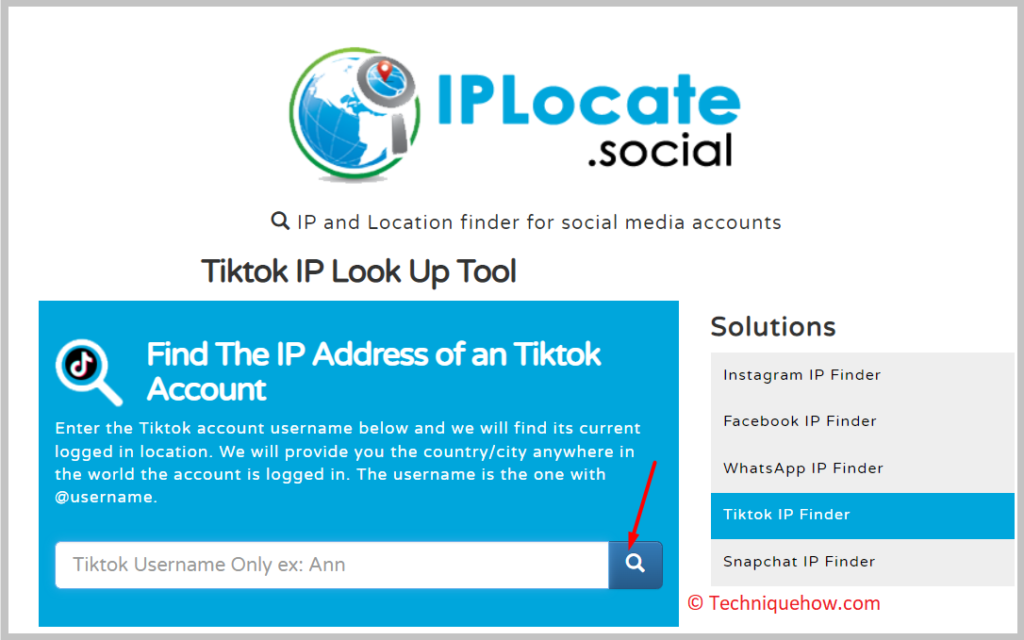 enter the TikTok user's username
