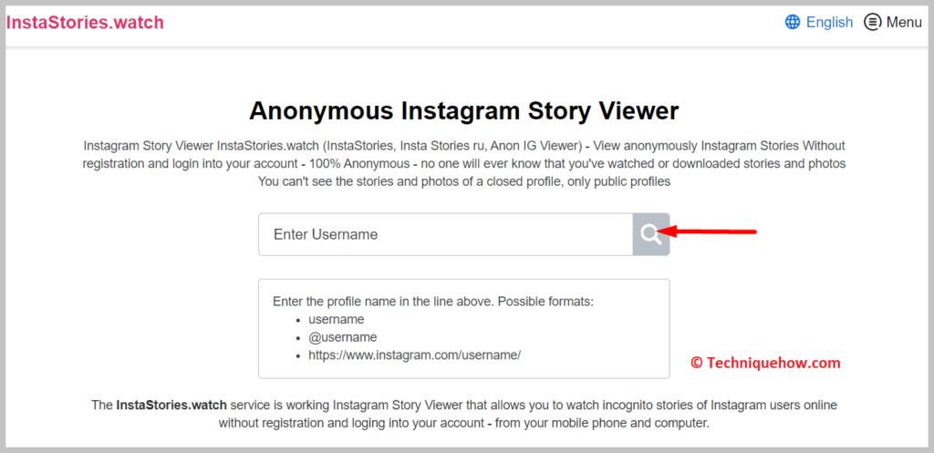 enter the person's Instagram