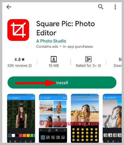 install Square Pic 