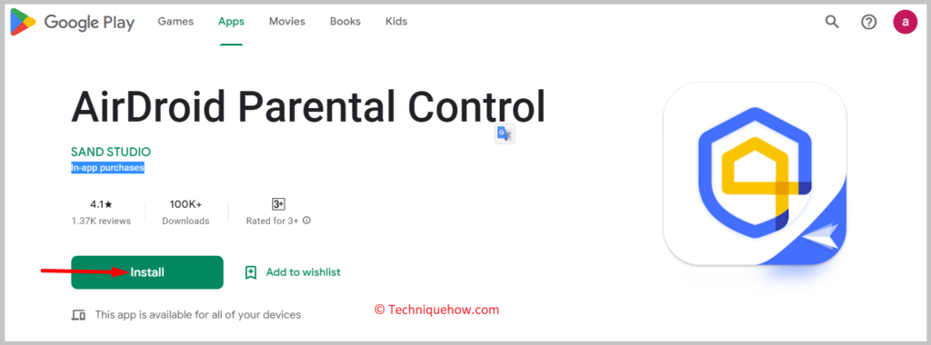 install the AirDroid Kids app