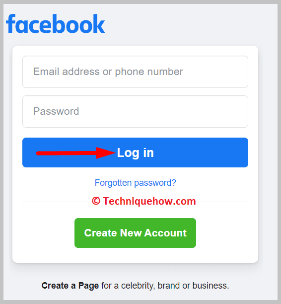 log in to your account