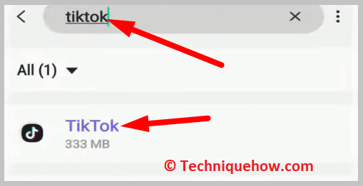 search for TikTok