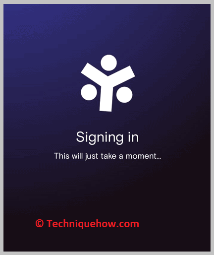 sign into the app