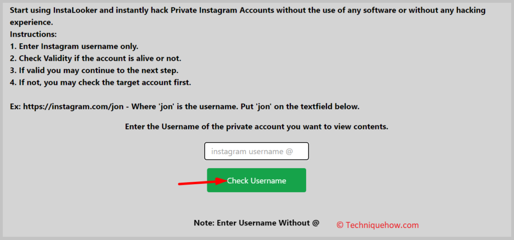 tap Check Username.
