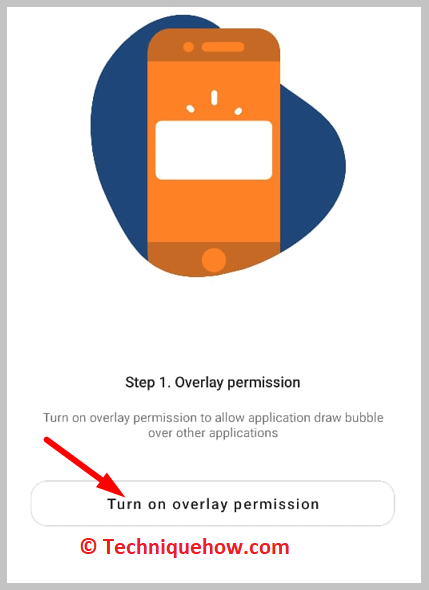 turn on the overlay permission to display
