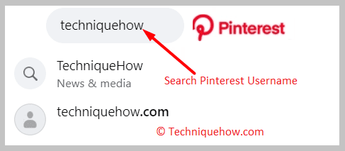website of Pinterest