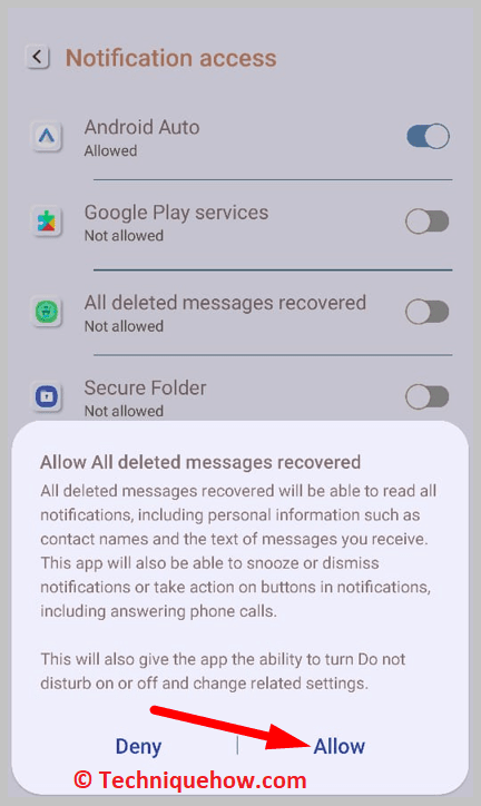 you need to click on Allow