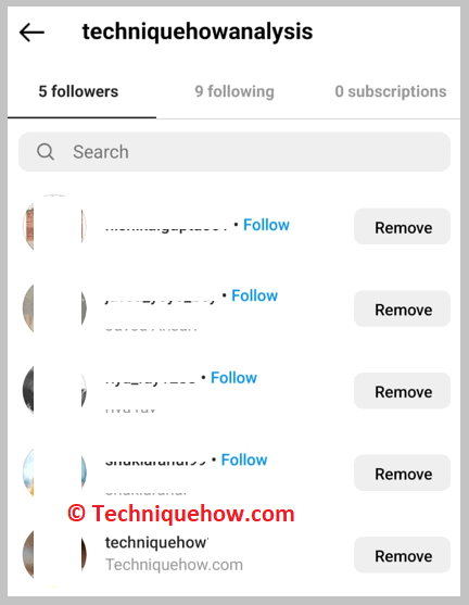 Appear on the Followers List