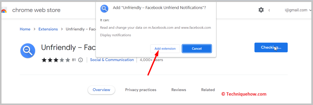Click on Add extension
