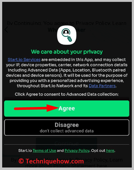 Click on Agree on whatsapp