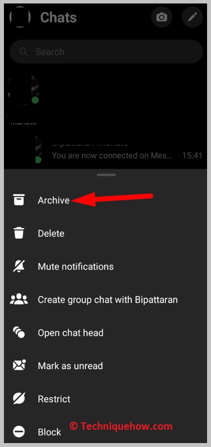 Click on Archive