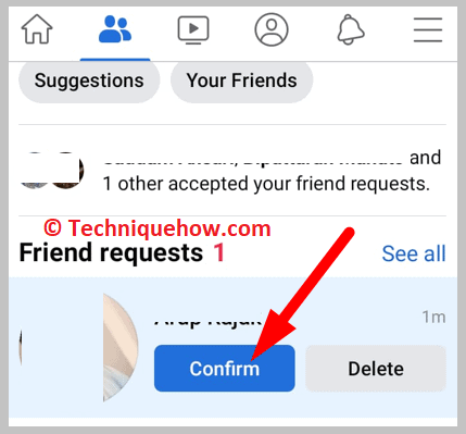 Click on Confirm to accept