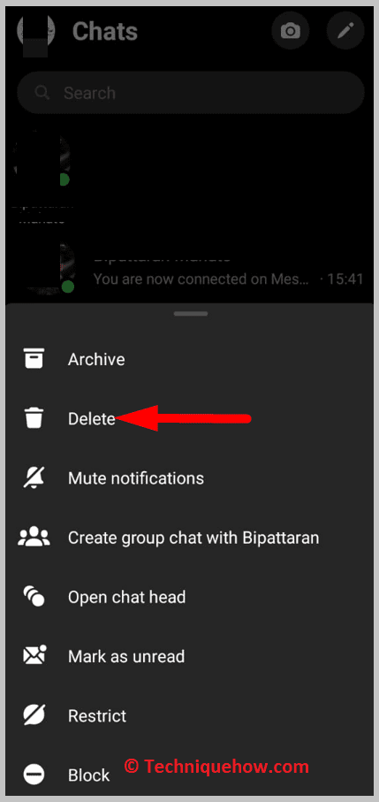Click on Delete