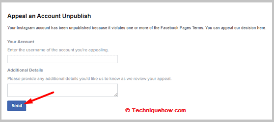 Click on Send button