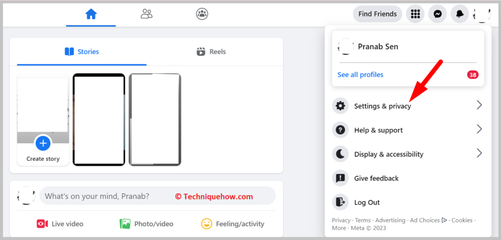 Click on Settings & privacy